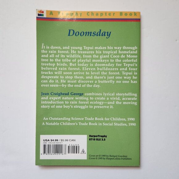 Jean Craighead George "One Day In The Tropical Rain Forest" A Trophy Chapter Boo - Picture 2 of 5